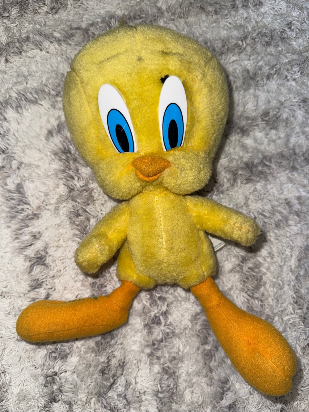 Vintage 1970s Tweety Bird Plush - Bright Yellow Looney Tunes Character